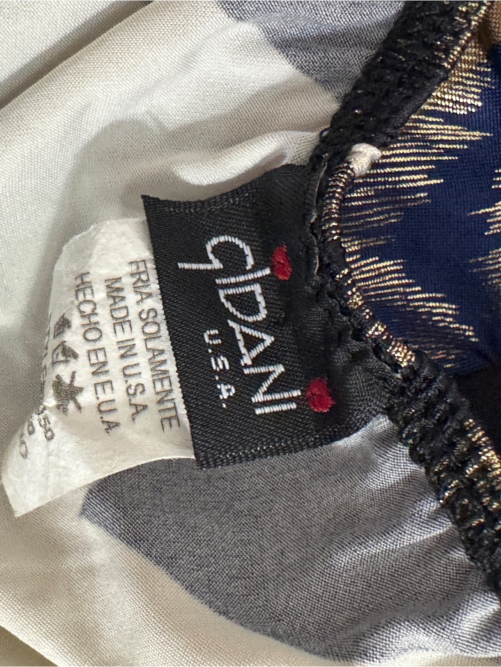 Y2K Gidani USA Multicolor Draped Cowl Tank Gold Hardware - Picture 6 of 6